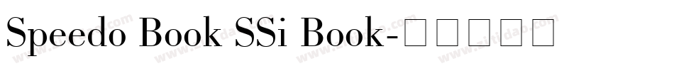 Speedo Book SSi Book字体转换